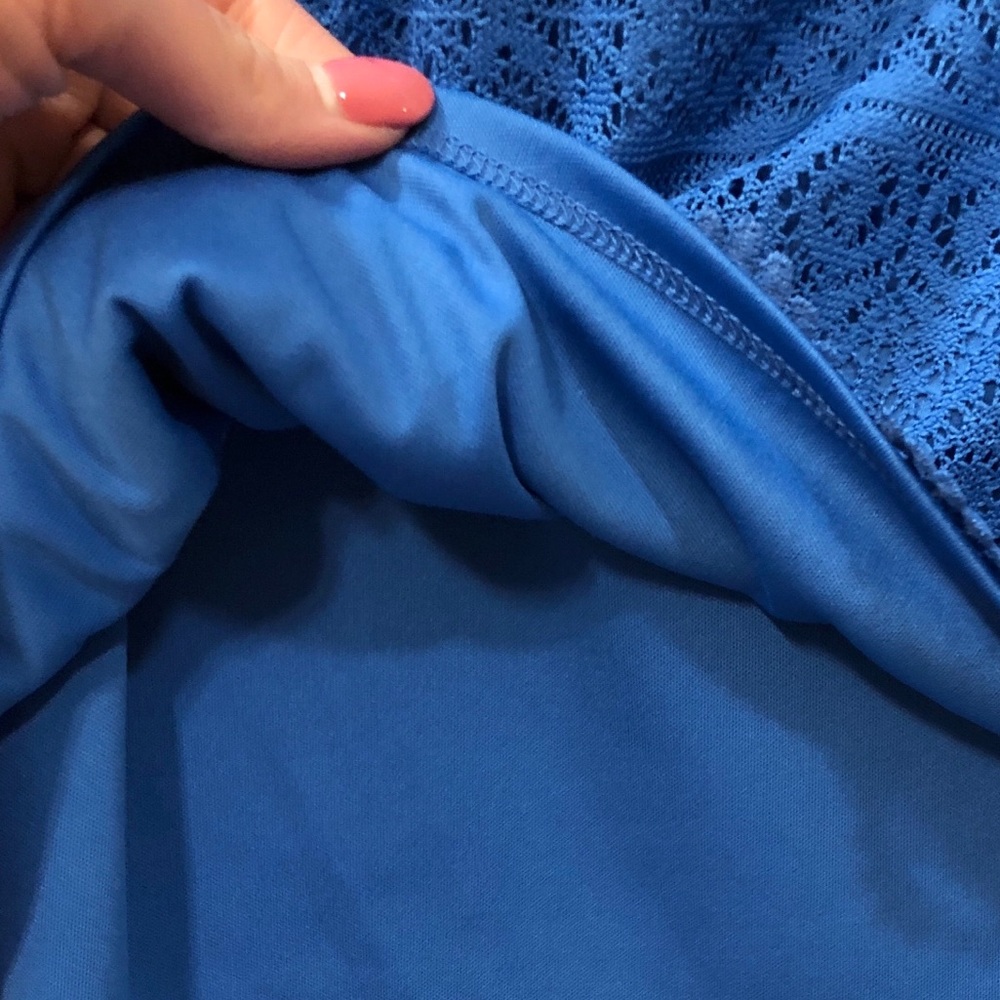 NWT London Fog Eyelet Dress blue  sz 8 - Picture 6 of 8